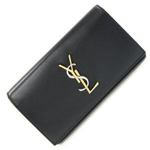 SAINT LAURENT Black Leather Wallet